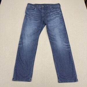 Levis 502 Jeans Mens 36x32 Blue Medium Wash Denim Straight Fit Casual Classic